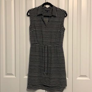 Dress, Navy Blue Striped
